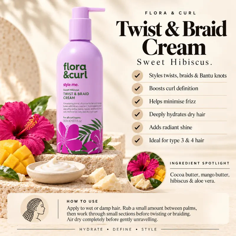 Flora & Curl Sweet Hibiscus Twist & Braid Cream