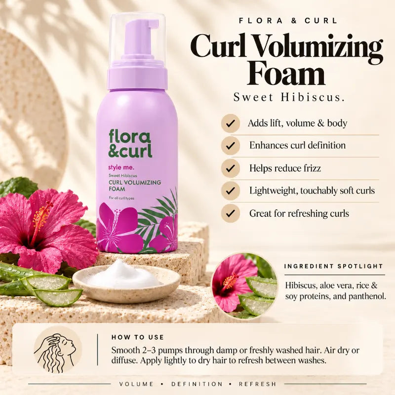 Flora & Curl Sweet Hibiscus Curl Volumizing Foam