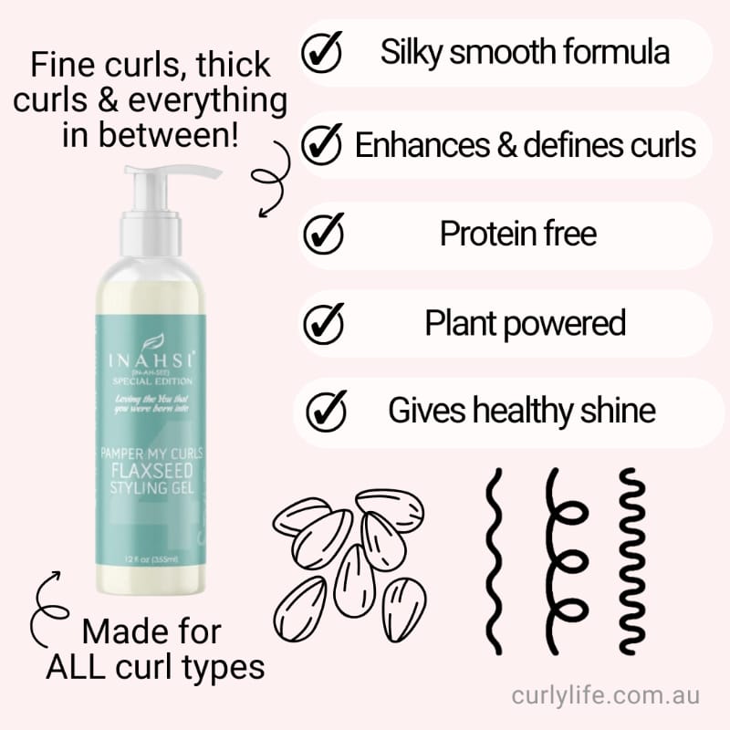 Inahsi Naturals Pamper My Curls Flaxseed Styling Gel