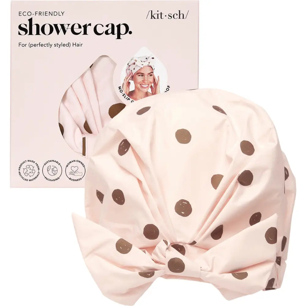 Kitsch Blush Dot Shower Cap