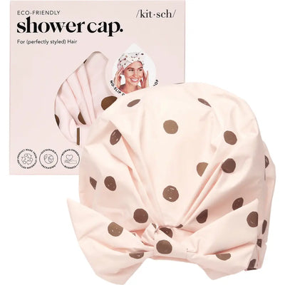 Kitsch Blush Dot Shower Cap