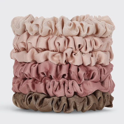 Kitsch Ultra Petite Satin Scrunchies Blush