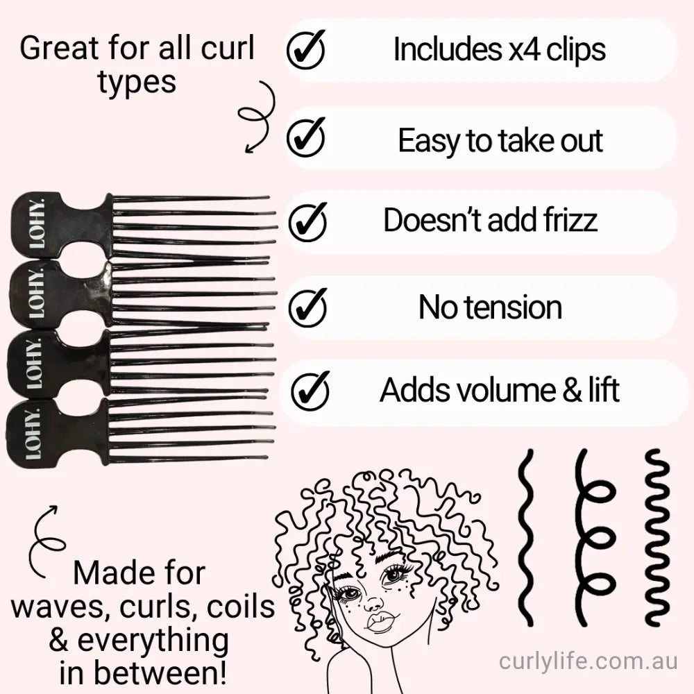 LOHY VOLUME + Root Lift Combs x4