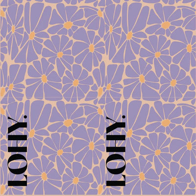 LOHY Curly Hair Sleep Cozy Purple Petals