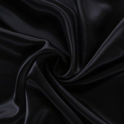 22 Momme Silk Long Bonnet: Noir (Jumbo)
