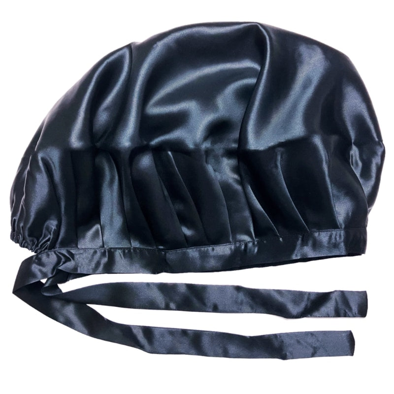 Noir 22 Momme Mulberry Silk Adjustable Bonnet