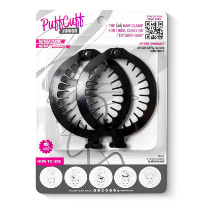 PuffCuff Junior Hair Clamp Retail Pack - 3 Inch (2 PCS)