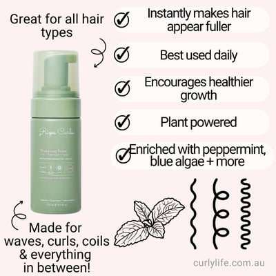 Rizos Curls Thickening Foam: 2-in-1 Treatment + Styler