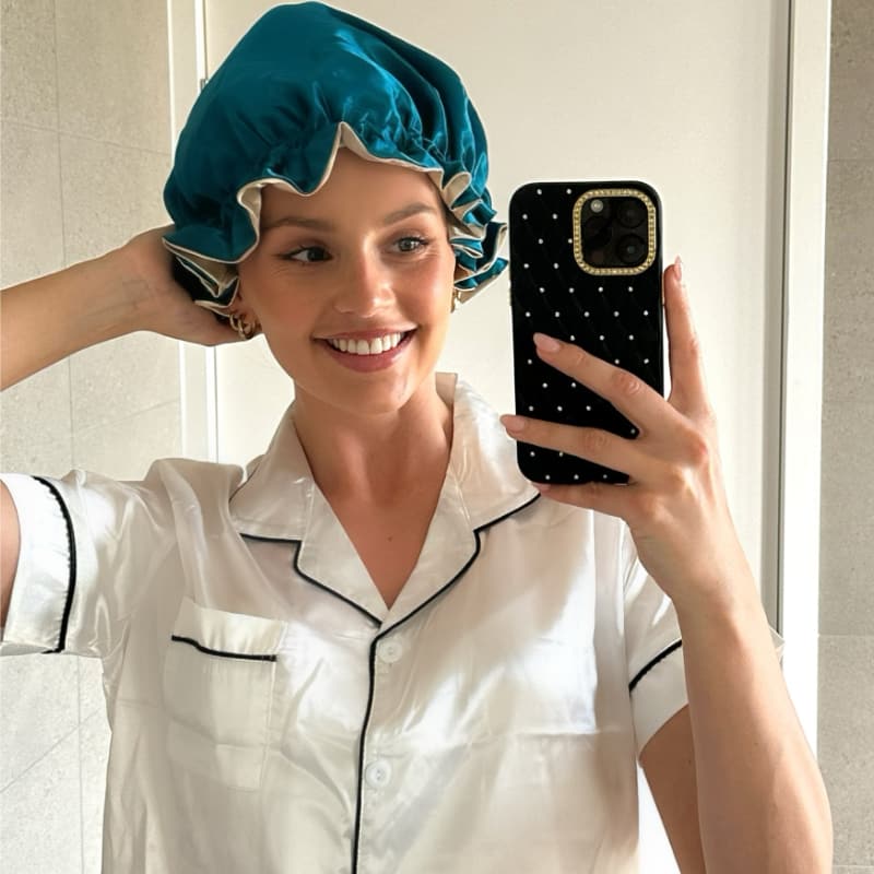 Sapphire Cream Vegan Silk Bonnet