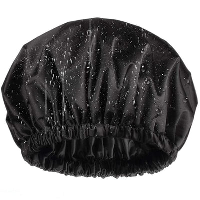 Waterproof Shower Cap: Satin Lined & Adjustable