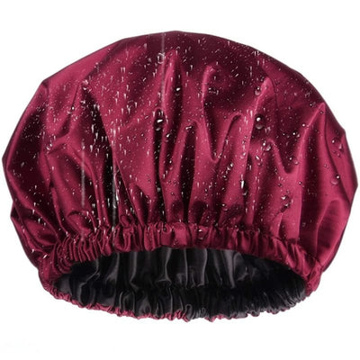 Waterproof Shower Cap: Satin Lined & Adjustable