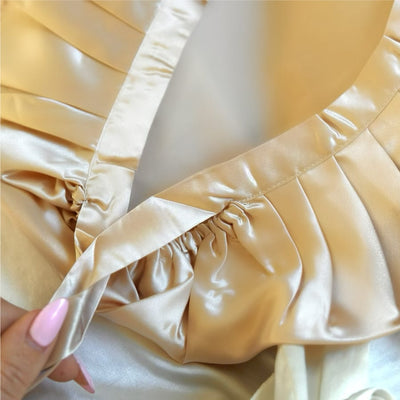 Champagne 22 Momme Mulberry Silk Adjustable Bonnet