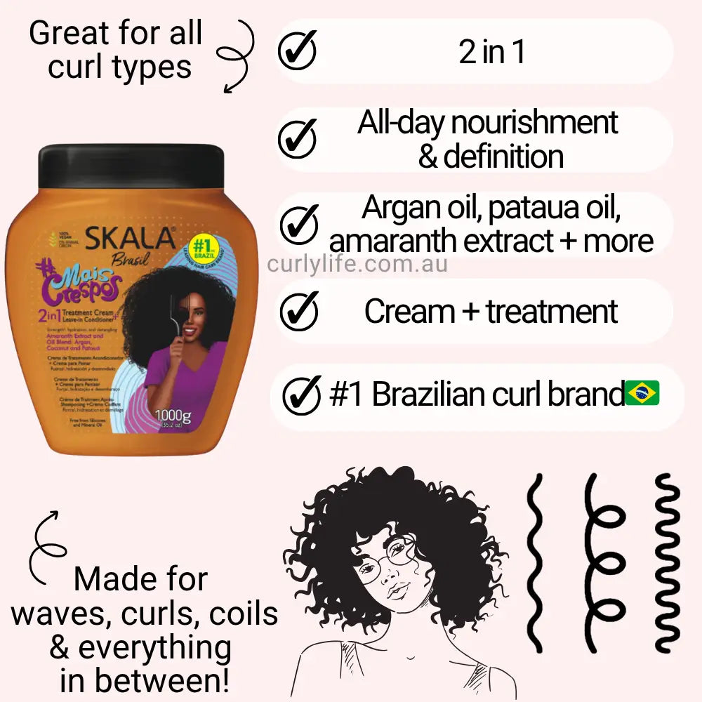 Skala #SuperCurly 2 in 1 Detangling Hair Treatment Cream