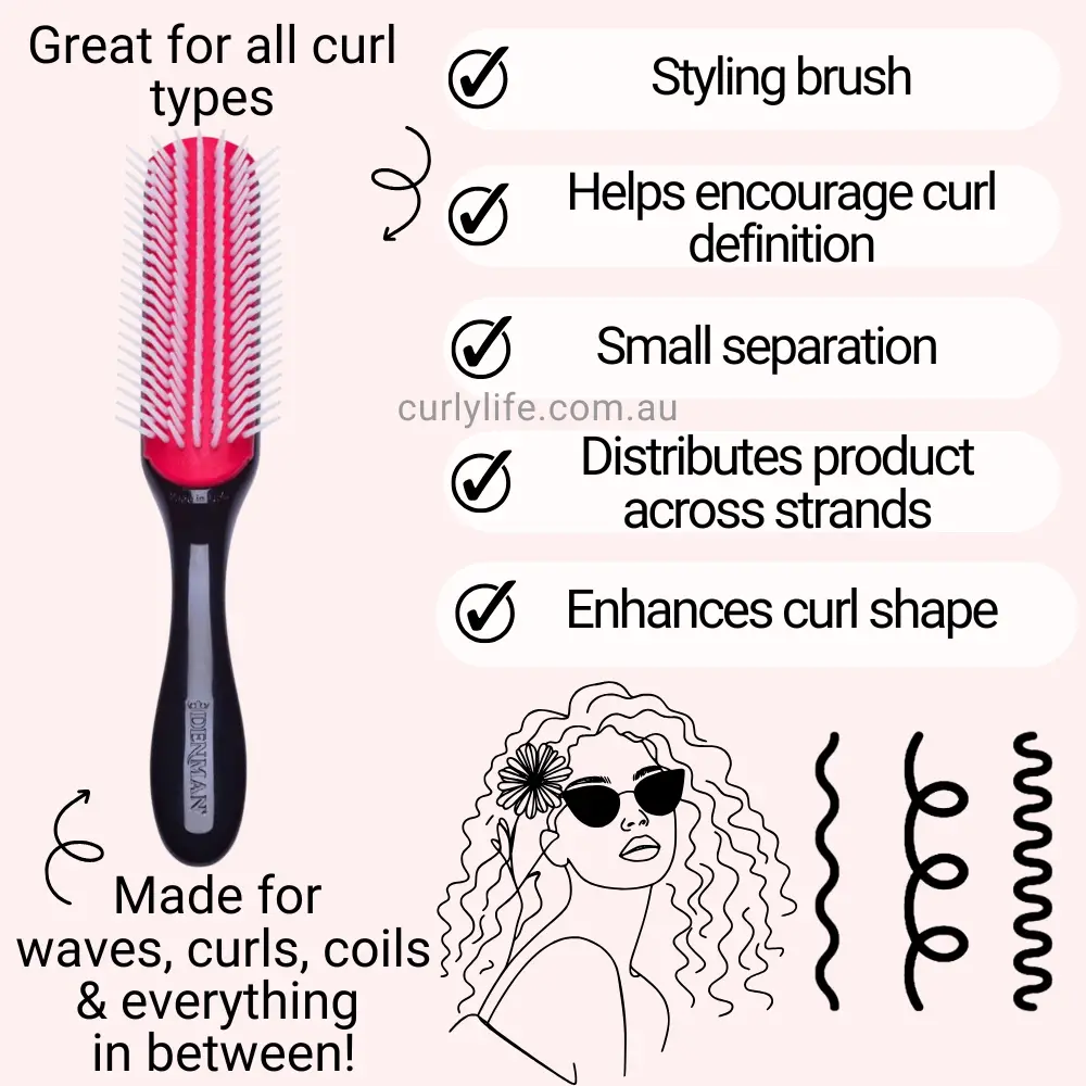 Brush Styling Denman Brush Curly Hair Before And After Denman