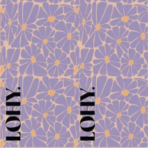 LOHY Curly Hair Sleep Cozy Purple Petals