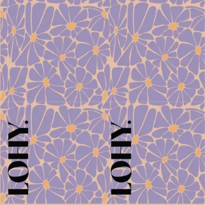 LOHY Curly Hair Sleep Cozy Purple Petals