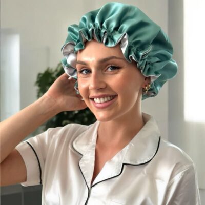 Sage Silver Vegan Silk Bonnet