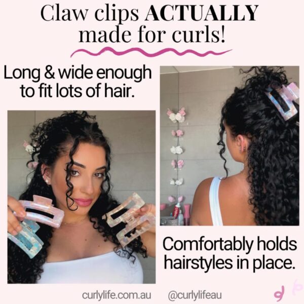 Claw clip for curly hair
