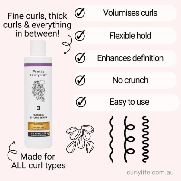 Pretty Curly Girl Flaxseed Styling Serum