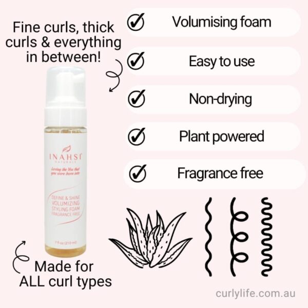 Inahsi Naturals Define & Shine Volumizing Styling Foam