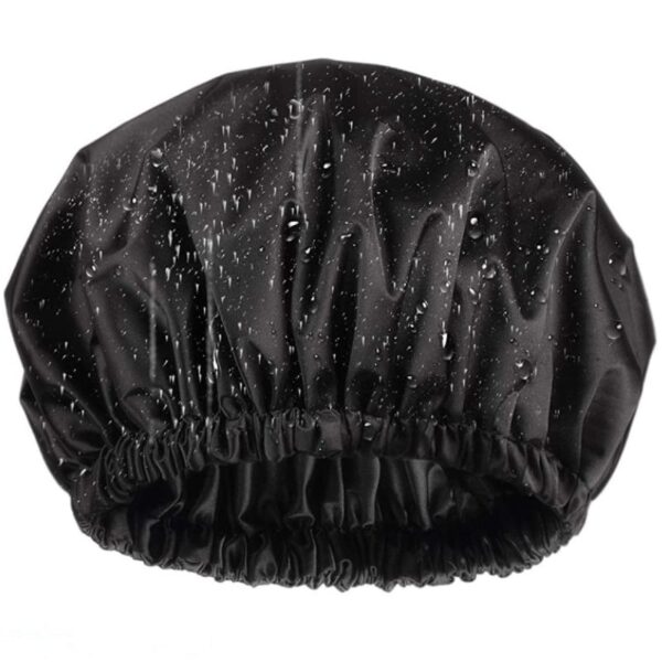 Waterproof Shower Cap: Satin Lined & Adjustable