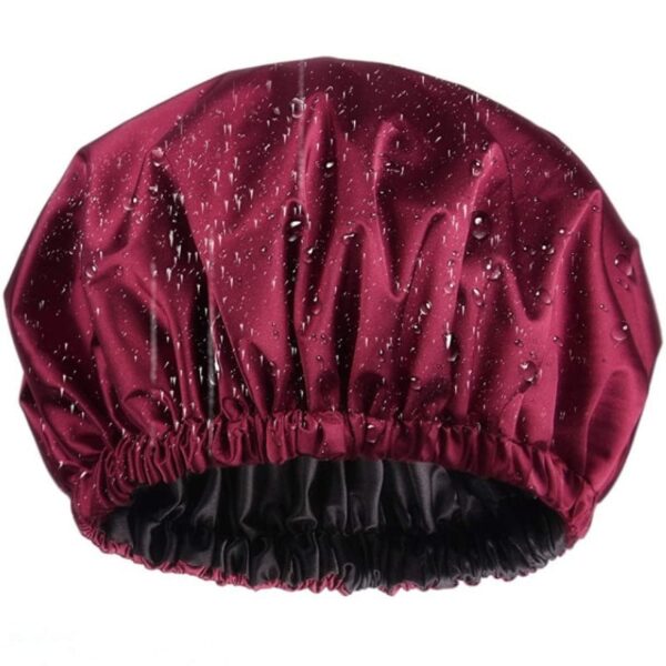 Waterproof Shower Cap: Satin Lined & Adjustable
