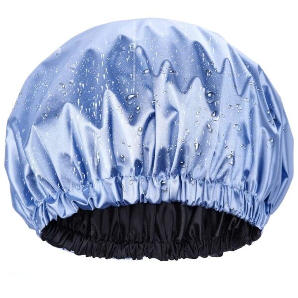 Waterproof Shower Cap: Satin Lined & Adjustable