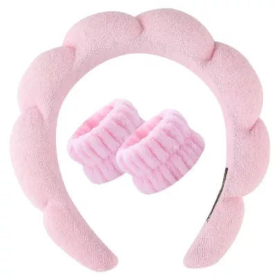 Gentle Microfibre Headband + Wrist Cuff Set