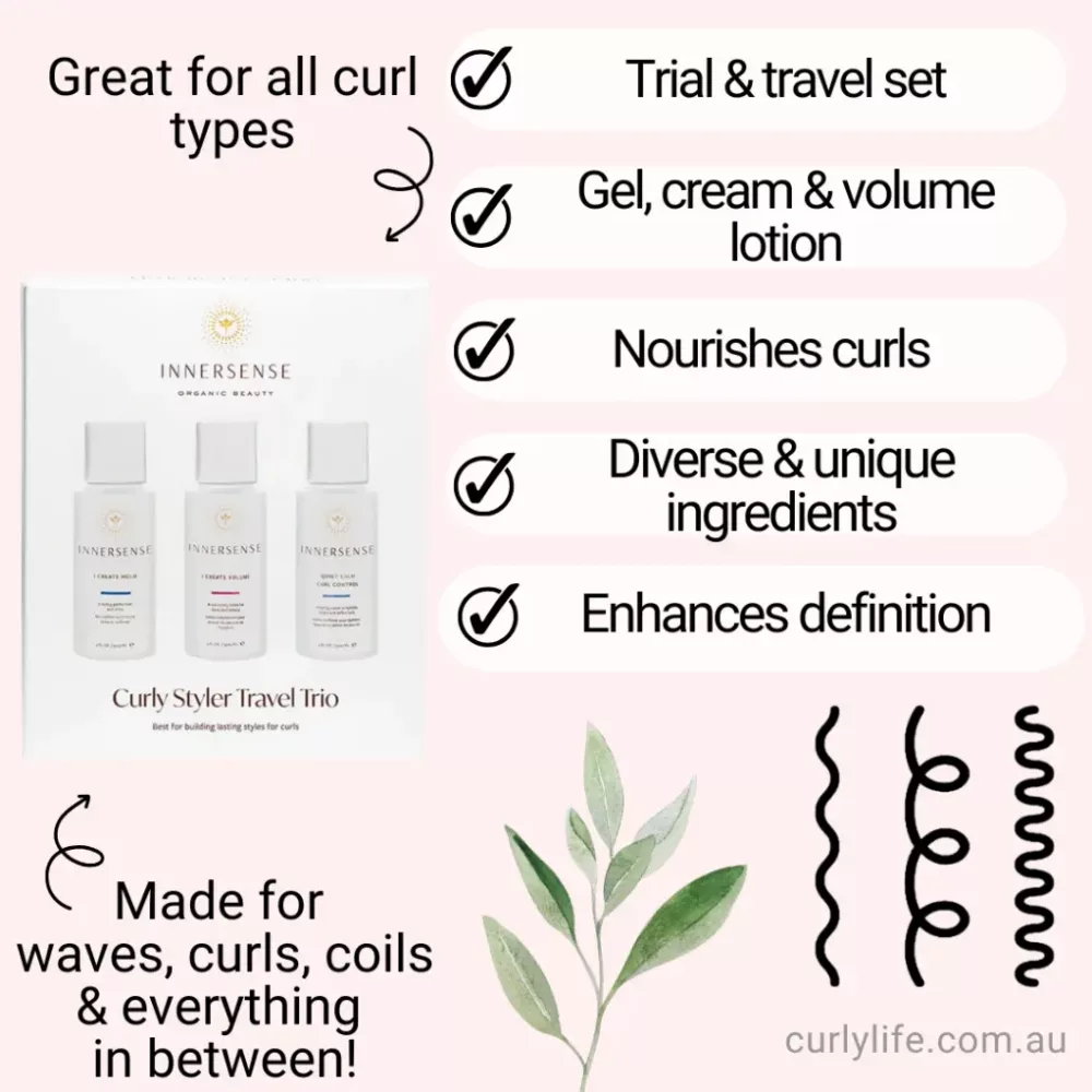 Innersense Organic Beauty Curly Styler Travel Trio