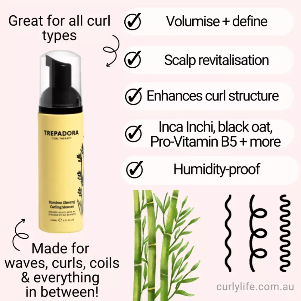 TREPADORA Bamboo Ginseng Curling Mousse