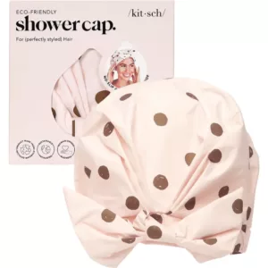 Kitsch Blush Dot Shower Cap