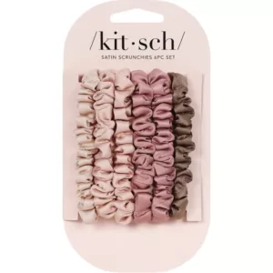 Kitsch Ultra Petite Satin Scrunchies Blush