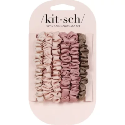 Kitsch Ultra Petite Satin Scrunchies Blush