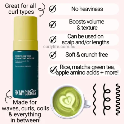 Fix My Curls Weightless Whip Volumizing Mousse