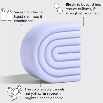 Kitsch Purple Toning Conditioner Bar for Color Treated Grey Hair