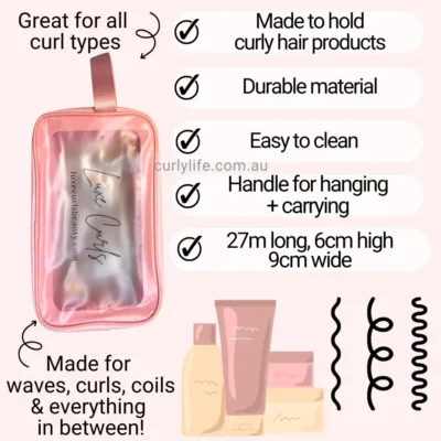 Luxe Curls Cosmetics Bag