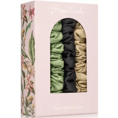 Rizos Curls Vegan Silk Mini Scrunchies 3-Pack