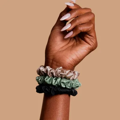Rizos Curls Vegan Silk Mini Scrunchies 3-Pack