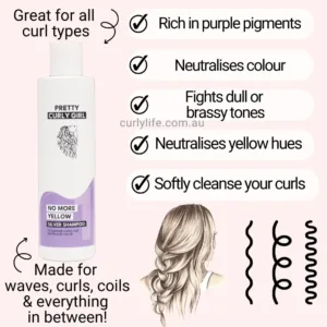 Pretty Curly Girl No More Yellow Silver Shampoo