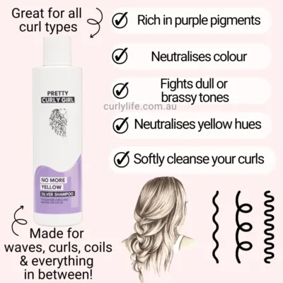 Pretty Curly Girl No More Yellow Silver Shampoo