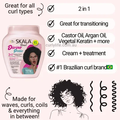 Skala Divine Curl Power 2 in 1 Hair Treatment Cream
