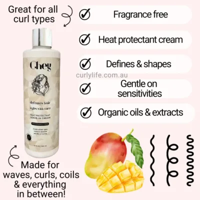 Chey Hair Care Heat Protectant Leave-in Cream Fragrance-Free