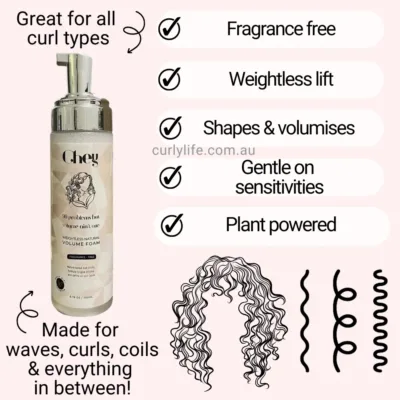 Chey Hair Care Weightless Natural Volume Foam Fragrance-Free