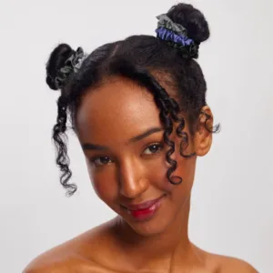 Kitsch Satin Petite Scrunchies Midnight