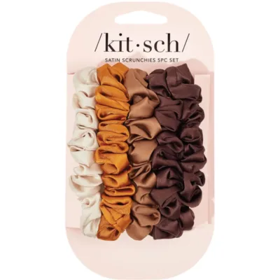 Kitsch Ultra Petitie Satin Scrunchies 5pc Set (Sedona)