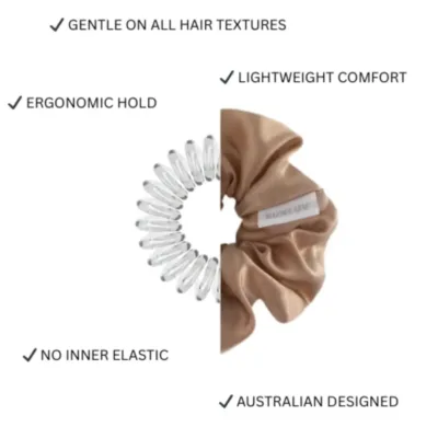 BUNLUV Mulberry Silk Scrunchie Nude